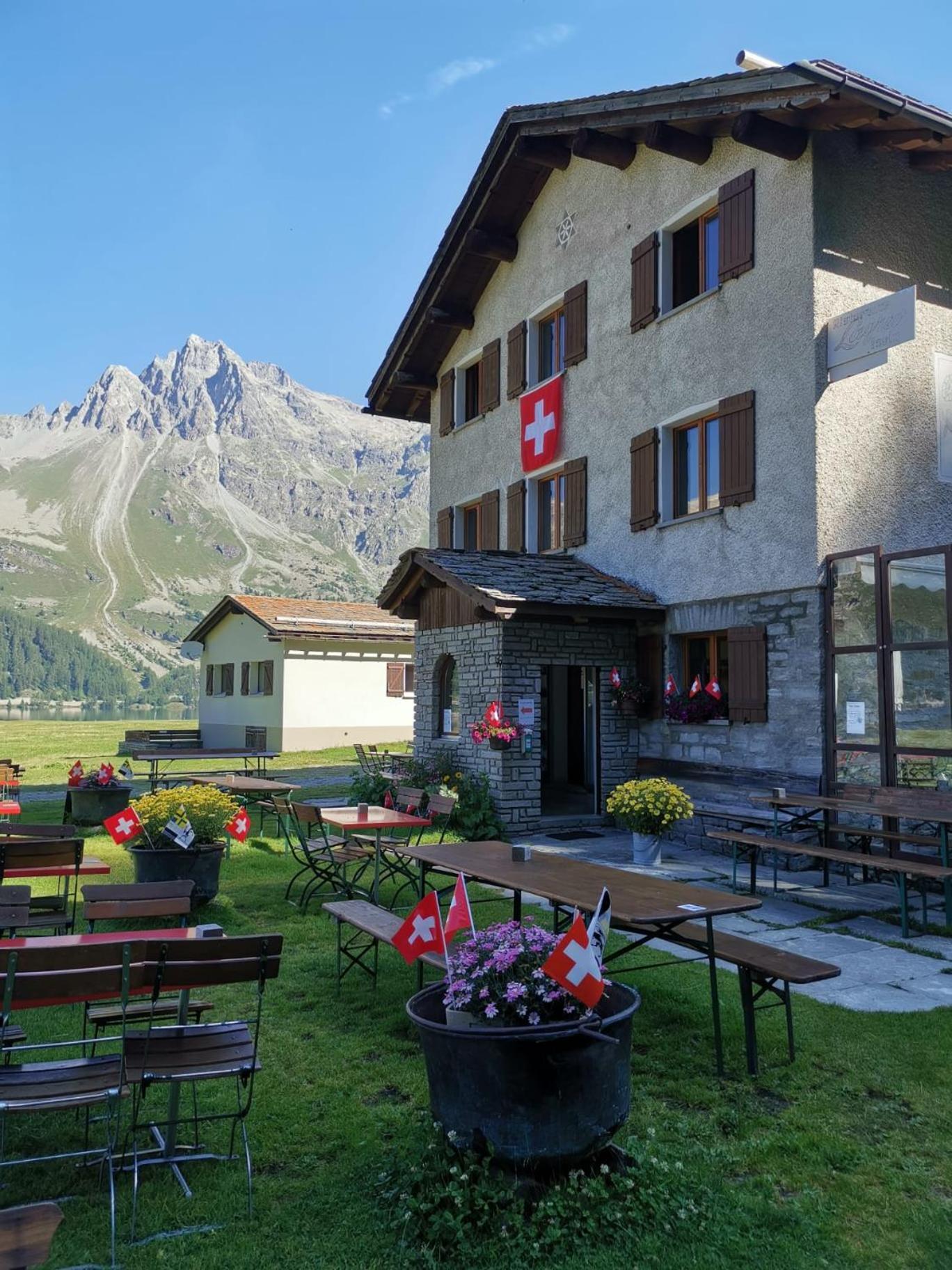Hotel Ristorante Lagrev Малоя Экстерьер фото